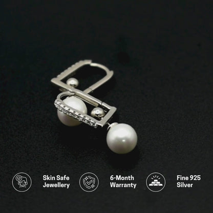 Timeless Pearl Drop Sterling Silver Earrings