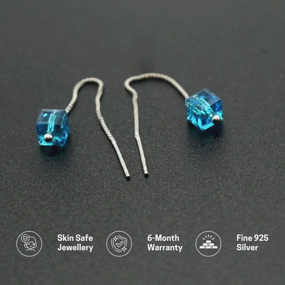 Sapphire Silver Earrings | 925 Elegant Office Jewellery